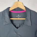 Athleta Gray Ruched Side Birdie Short Sleeve Golf Polo XS Photo 2