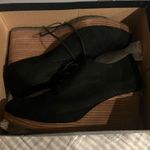 Dr. Scholls “Where To” Black LaceUp Wedge Booties Sz 9.5 Like New Photo 1