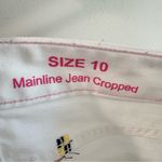 Lilly Pulitzer Mainline Jean Cropped White Embroidered Nautical Flag Size 10 Photo 4