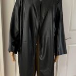 Kenneth Cole New York Vegan Leather Shawl Collar Belted Jacket Photo 1