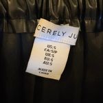 Sincerely Jules Black Faux Leather Pleated Accordion Skirt Midi Size Small Photo 5