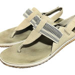 Sorel  Out N About Plus Womens Size 9 Green‎ Nubuck Leather Slingback Sandals Photo 0