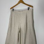 Banana Republic  Linen Blend Oatmeal Wide Leg Pants – Size Large Photo 4