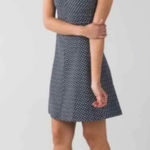 Lululemon Go Til Dawn Dress Black White Deep Dive Checker Size 6 Photo 0