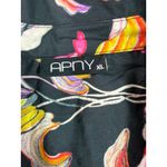 NWT APNY Women XL Black Tropical Floral Print Shirt Dress Maxi Cottagecore Boho Photo 5