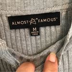 Almost Famous  Long Sleeve Knit Grey Fitted Body con Dress Size Medium Photo 8