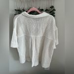 Madewell NWT  Cotton Mesh White Camp Shirt Photo 6