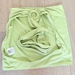 Tiger Mist Ilina Cowl Neck Top Size Small Cut‎ Out Tie Neck Green Photo 4