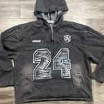 Aelfric Eden  FRINGE WASHED HALF ZIP HOODIE Photo 2