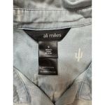 Ali Miles Chambray Cactus Print Tencel Shirt Dress Women's Small Western Boho Blue Photo 5