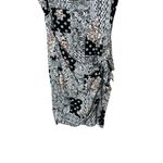 Stella Black And Cream Floral Paisley Wrap Midi Dress Large Photo 2