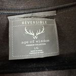 Age Of Wisdom Blue Brown Reversible Full Zip Mock Neck Soft Knit Vest Size L Size L Photo 6