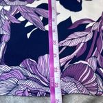 Chico's Floral Blouse Womens 1 Purple 3/4 Sleeve Top Work Career Party Preppy Photo 9