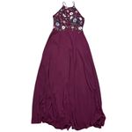 Jenny Yoo Sophie Chiffon Embroidered Bridesmaid Dress Women's Size 10 Red Formal Photo 1