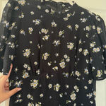 Reformation Maylin Black Daisy Floral Print Mini Dress Photo 5