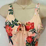 Roxy  Classic One Piece Swimsuit Cloud Pink Garden Lily Floral Lace Up Small New Photo 6