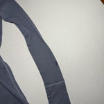 American Eagle  Y2K Ribbed Thermal Form Fitting Henley Hooded Long Sleeve Top Photo 4