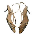 Aquazzura Carolyne Snakeskin Sandals Women’s Size 9 Yellow Strappy Heel Flawed Photo 3