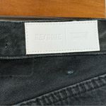 RE/DONE  Levi’s High Rise Wide Legs Raw Hem Distressed Black Denim Jeans 28 Photo 7