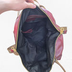 Alberto Di Canio Burgundy Leather Travel Tote Bag Made in Italy Large Weekender Red Photo 8