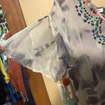 Hayden Women's Embroidered Blouse - Black, White, and Blue Photo 2