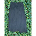 Weekday  Preppy Black Lined Midi Skirt Sz M Photo 4