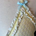 Bikini Set Pastel Yellow Crochet Lace Tiny Blue Bows Size undefined Photo 3