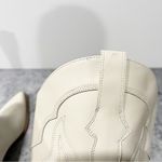 Anthropologie Bibi Lou Western Boots Cream Slip On Boho Size EU 41 US 10 NEW Photo 3