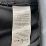 ASICS  D1 Leggings Womens XS Athletic Side Pockets Black Green Stripes Activewear Photo 3