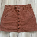 American Eagle  Burnt Orange Corduroy Skirt Photo 0