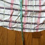 Bloomchic  NWT White Pink Square Pattern Zip Front Blouse 3/4 Sleeve Size 18-20 Photo 5