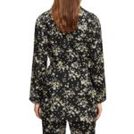 Scotch & Soda NWT Size L Black Yellow Floral Draped Blazer Belted Garden Girl Photo 1