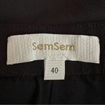 SemSem Black Dress Pants with Gold Beaded Side Seam Detail Size 2 Photo 3