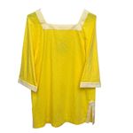 Boden USA Boden Dress Tunic Women's Size 14R Yellow Embroidered Beach Resort Wear Comfort Photo 5