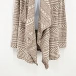 Lucky Brand Geostitch Aztec Southwestern Knit Draped Open Front Cardigan Sweater Photo 4