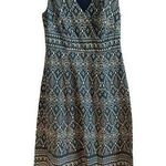 The Territory Ahead  | 90s Vintage Cotton Surplice Batik Sleeveless Dress Size 6 Photo 0