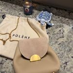 Polene  Un Numero Mini Beige Bag Chain Strap Calf Leather & Suede Photo 1