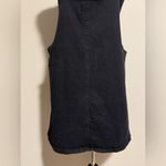 SO EUC  Black and Silver Juniors Button Front Pinafore Dress size XL Photo 5