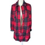 Lands' End  red and black buffalo plaid snap front jacket XS 2-4 Photo 4