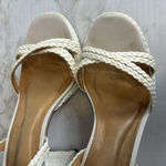 Raye  ladies white rope platform heels with straps size 7.5 Photo 9