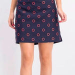 Charter Club Women's Navy Skort Size 10 Embroidered Circles Casual Photo 0