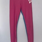 Peloton  Hot Pink Ribbed Blue Show Up Full Length Workout Legging Nwot Photo 1
