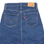Levi Strauss Classic Skirt Dark Wash Denim midi Length Size 25 Blue Photo 2