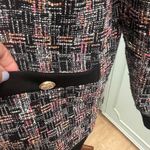 Just Fab Tweed Cardigan Jacket Size Small Gold Buttons Structured Academia Black Photo 2