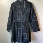 Merona  black Double button lined Trench Coat in size large Photo 7