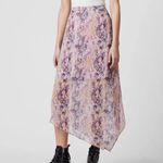 All Saints Rhea Masala Midi Skirt, Mink Pink,‎ Summer Lightweight, Size 2, NWT Photo 1