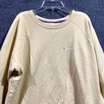 Champion  Athletics Powerblend Sweatshirt Womens XL Yellow Fleece Lined Crew Neck Photo 1