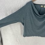 Lucy & Laurel Lucy & Laurel Blue Slub Knit Dolman Sleeve Boxy Cowl
Neck Top Photo 2