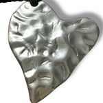 Urban Outfitters  Annette Heart Corded Necklace Silver Black Layered NWT Photo 7