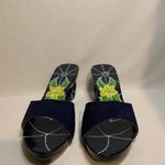 Source Unknown Navy Blue Wooden slip-on Clogs with round heels size 39 Photo 1